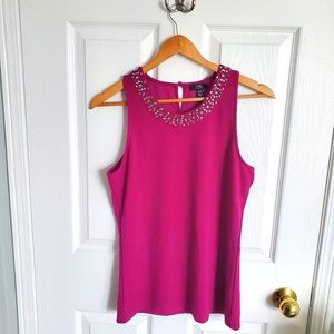 CHIC by Jacob Sleeveless top neck embellished in sequence